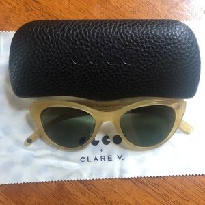 Garrett Leight x Clare V cat eye sunglasses (toffee)